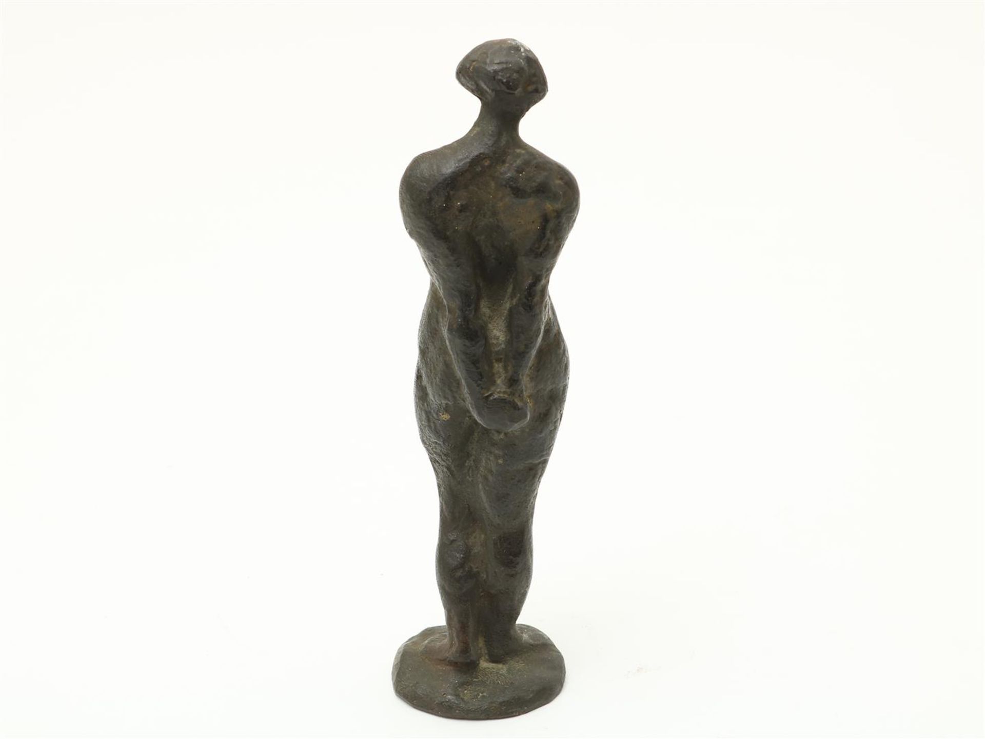 Ed van Teeseling (1924-2008) Standing nude, bronze sculpture, height 20 cm. - Image 3 of 4