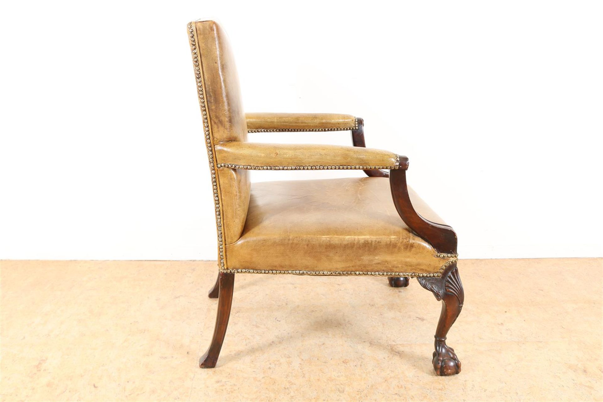 Brown leather armchair - Bild 6 aus 6