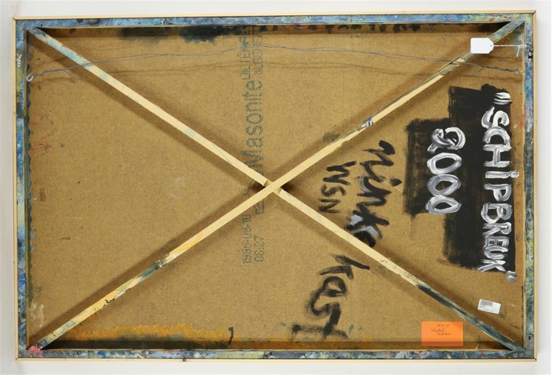 Ninke Kast (1926-2022) 'Shipwreck', signed and dated 2000 on the reverse, board 80 x 120 cm. - Image 3 of 3