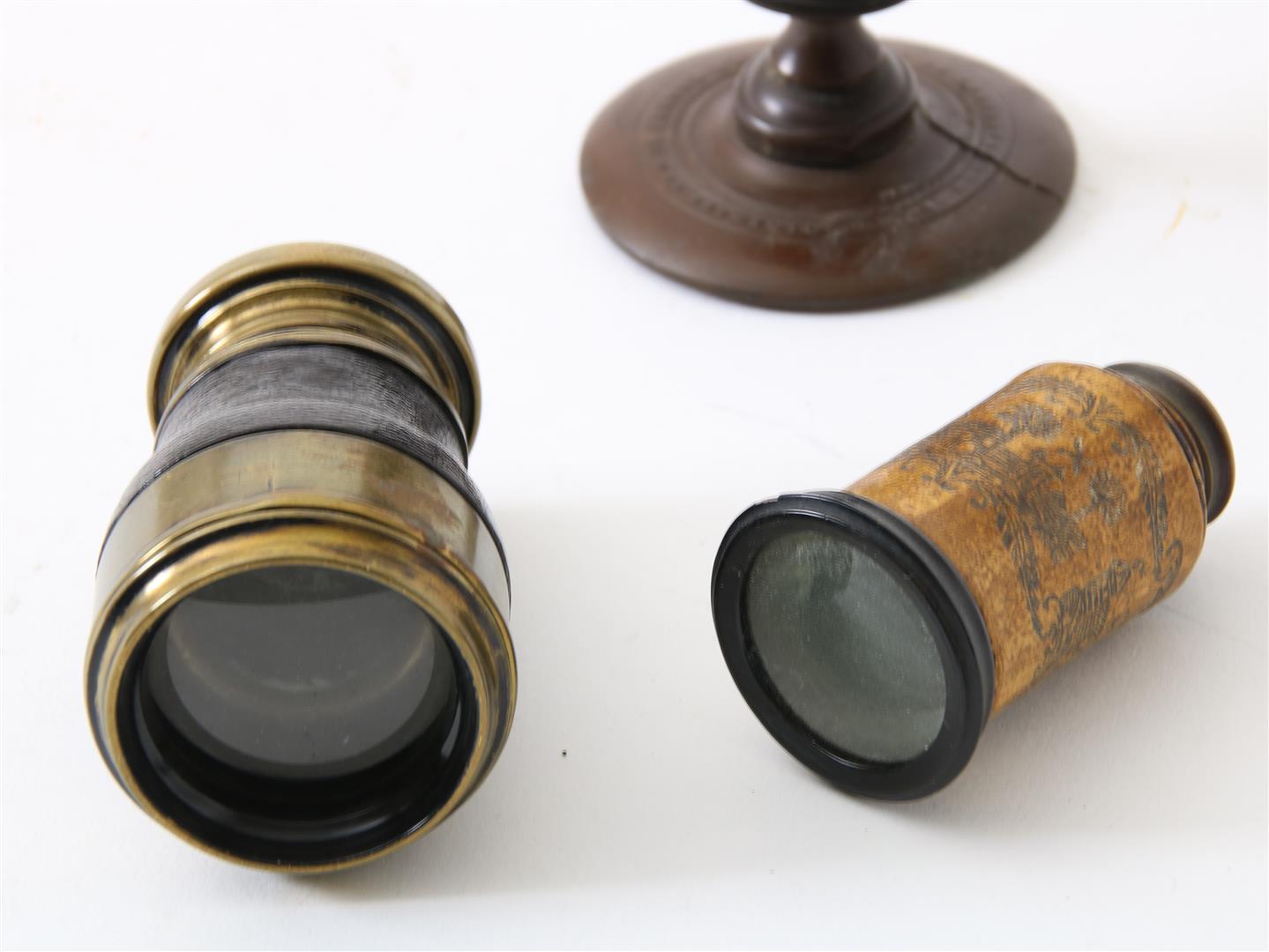 Microscope Novelty Rubber, and 2 binoculars, ca. 1900 - Image 2 of 2