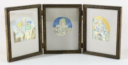 Figures in triptych