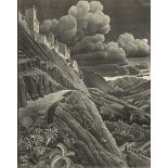 After: Escher, Maurits Cornelis. Italian landscape, signed and numbered in the print, litho/