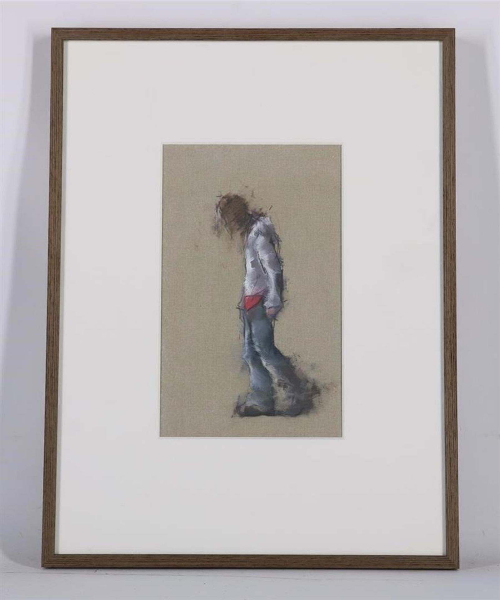 Nathan Ford (1976-) "That Age", unsigned, mixed media on linen, 24 x 15 cm. - Image 2 of 3