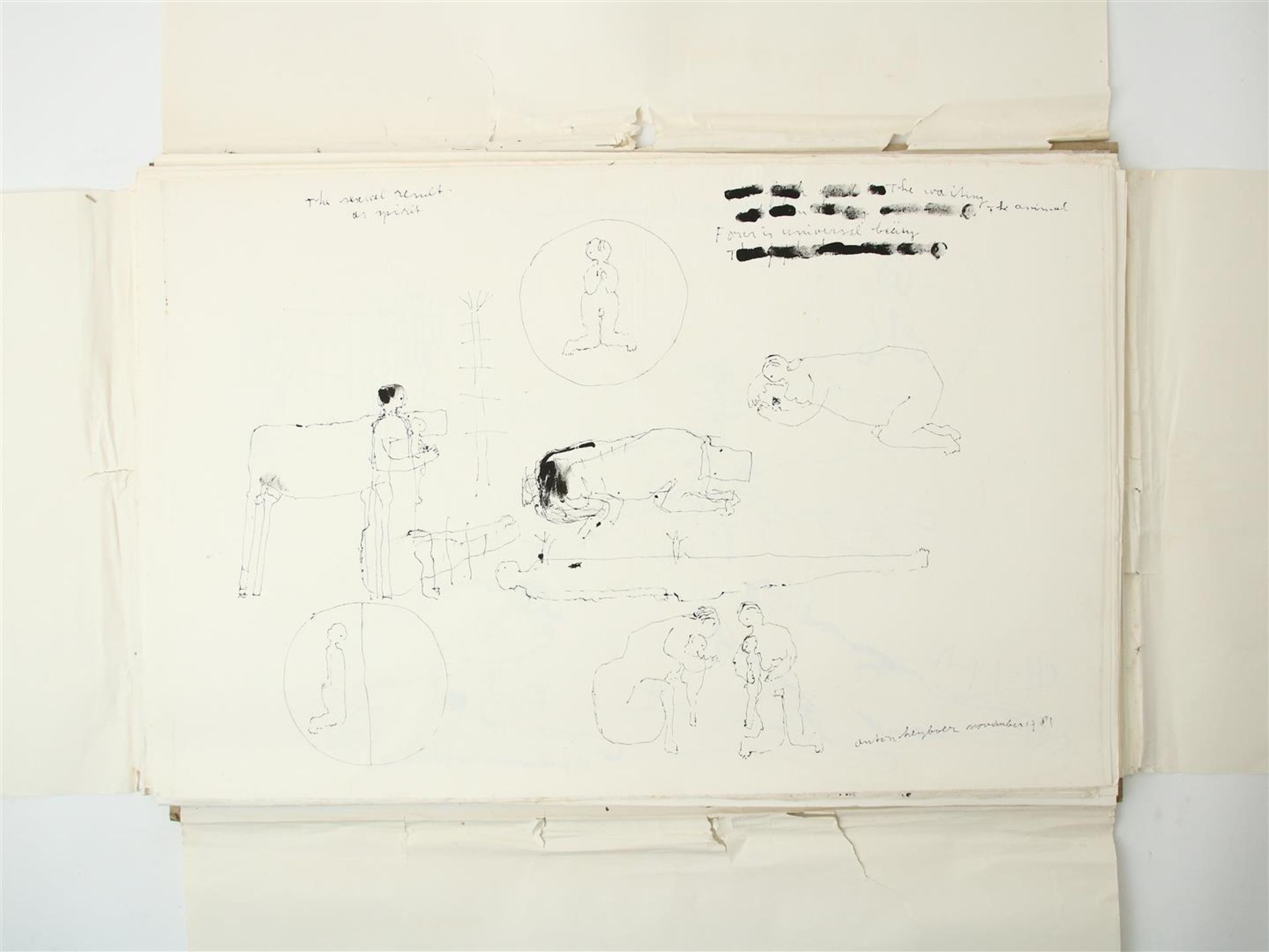 Anton Heyboer (1924-2005) Folder with 61 unique drawings, all signed and dated, Indian ink / - Image 17 of 29