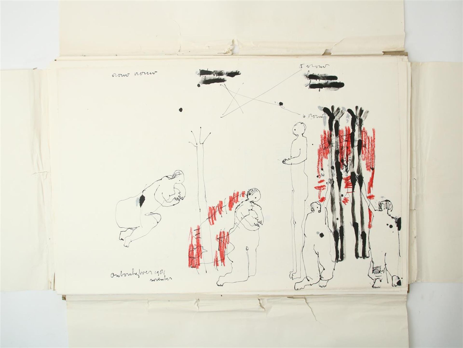 Anton Heyboer (1924-2005) Folder with 61 unique drawings, all signed and dated, Indian ink / - Image 24 of 29