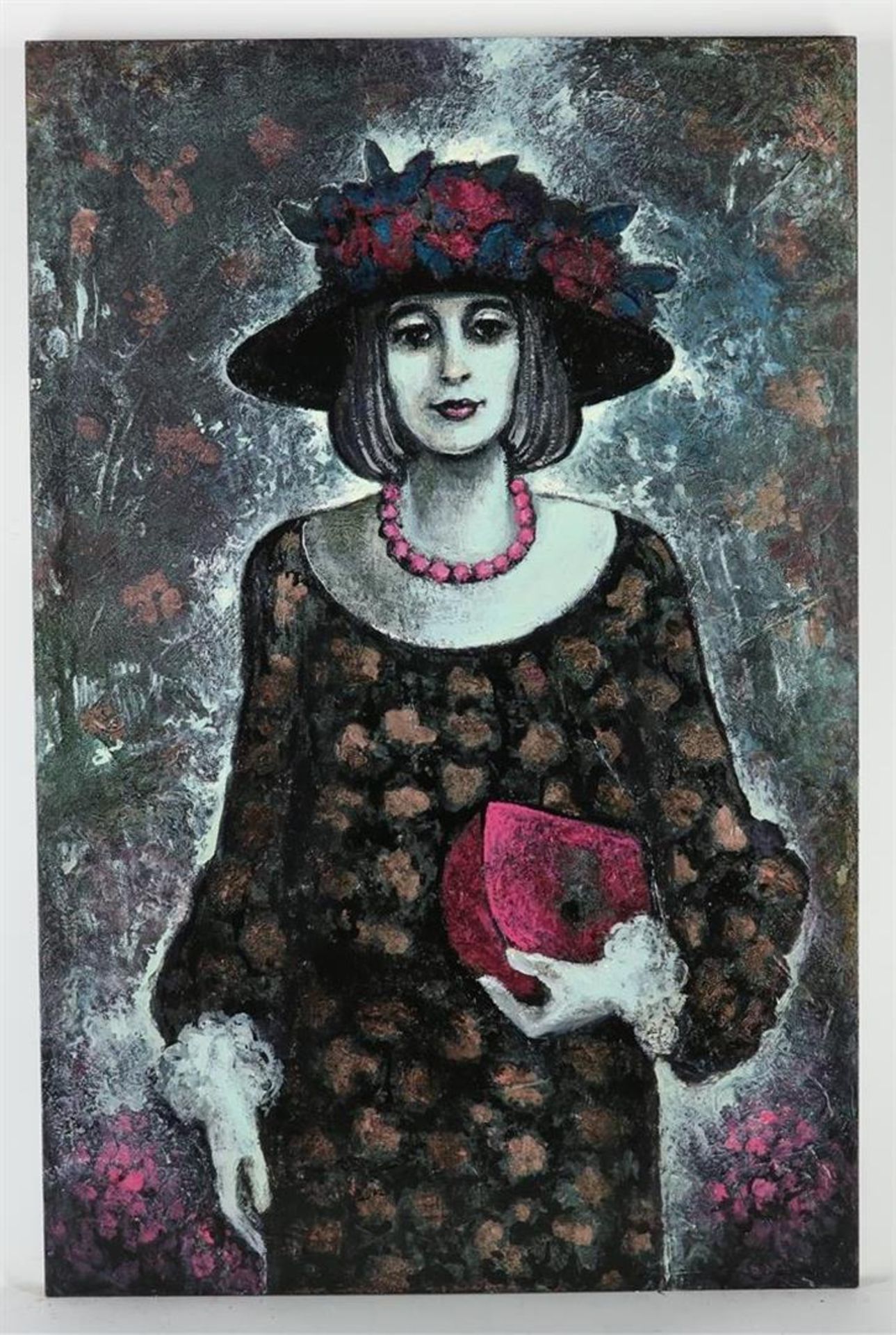 Ninke Kast (1926-2022) 'Hortense', signed on the reverse and dated 2006, oil on board, 122 x 80 - Image 2 of 3