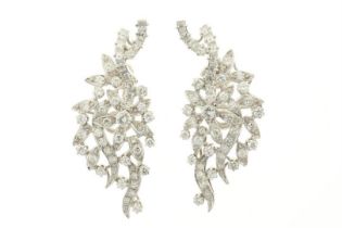 White gold earrings with diamonds