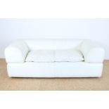 White leather two-seater sofa, Gelderland Design.