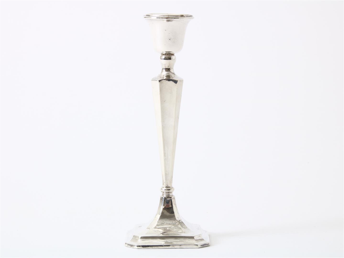 Silver candlestick, England, Birmingham, year letter: "P": 1939-1940, gross weight 277 grams, height