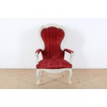 white-painted Biedermeier armchair 