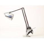 Chrome-plated table or desk lamp with mechanical counterweight, with Giso sticker, height 70 cm