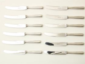 12 silver knifes, A. Wilemse, Amsterdam