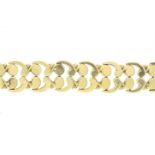 14 carat gold bracelet with fantasy link, weight approx. 27.4 grams