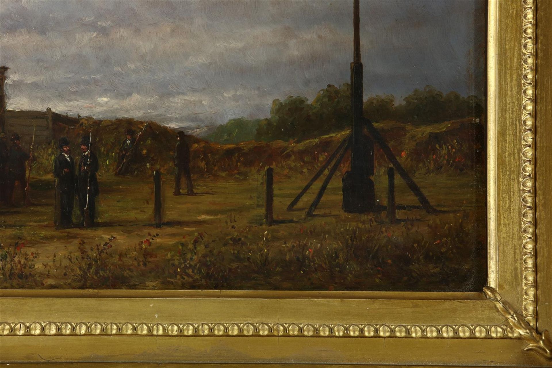 Petrus Gerardus Vertin (1819-1893) Glay shooting shooting club, signed lower right, panel 23 x 29 - Image 3 of 4