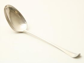 Silver mush spoon, Jacob Schenk, 1745