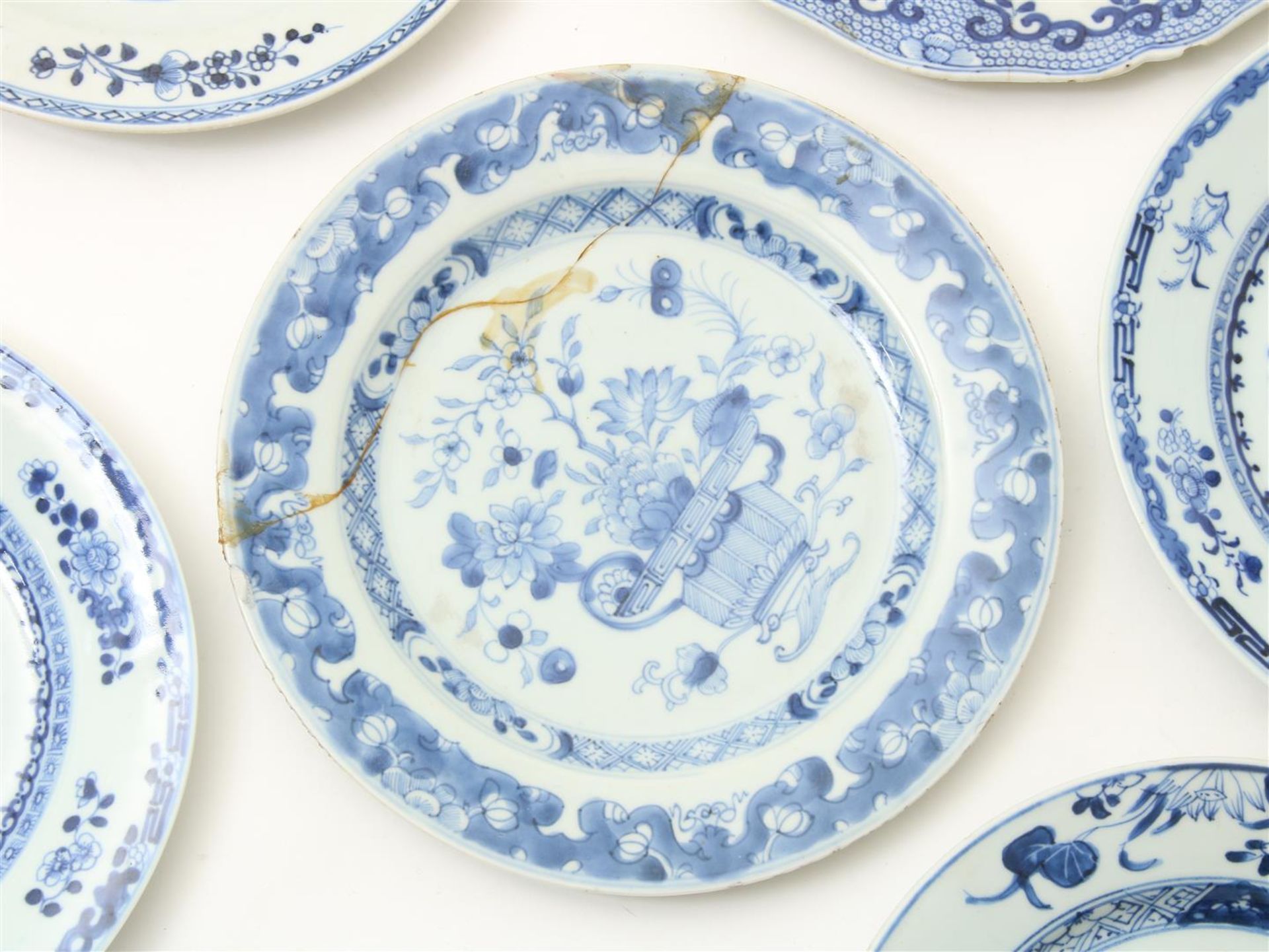 6 porcelain Qianlong plates, China - Bild 5 aus 8
