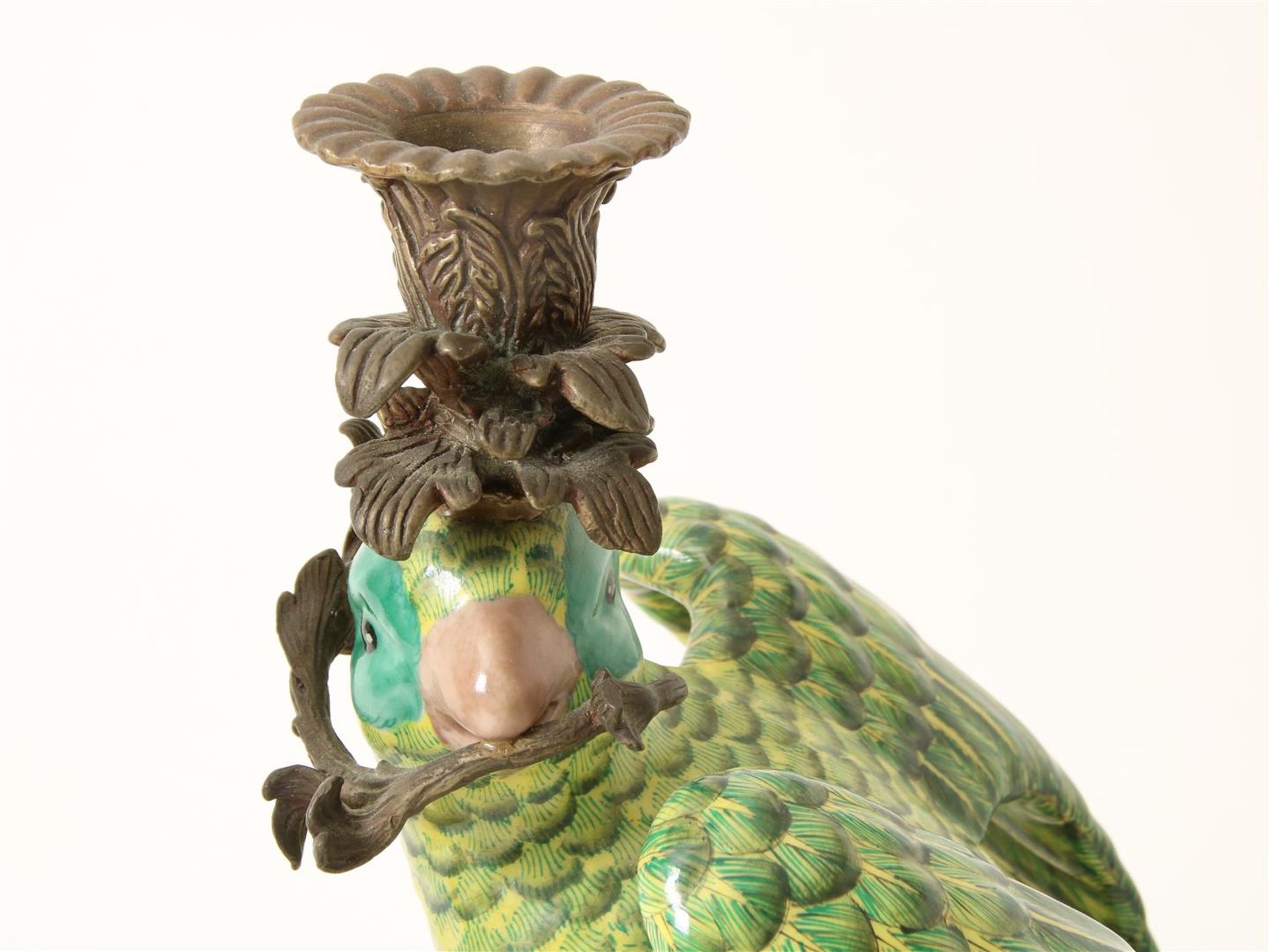 Porcelain candlestick, parrot - Bild 2 aus 3