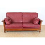 Schuitema sofa with red leather