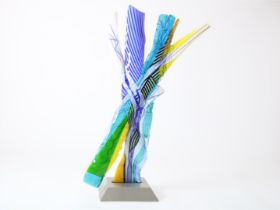 Louis la Rooy, 'Shooting Ties' glass sculpture