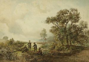 Wouters, Augustinus Jacobus Bernardus, Hunting party in the field