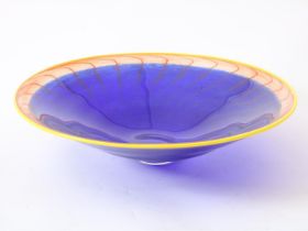bleu glass bowl