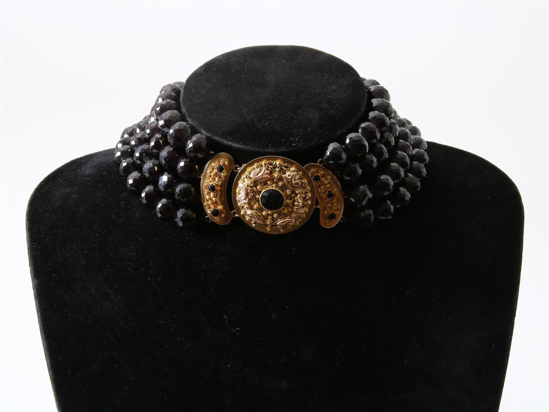 4 strand jet necklace with beads, Zeeuws-Vlaanderen - Bild 3 aus 4