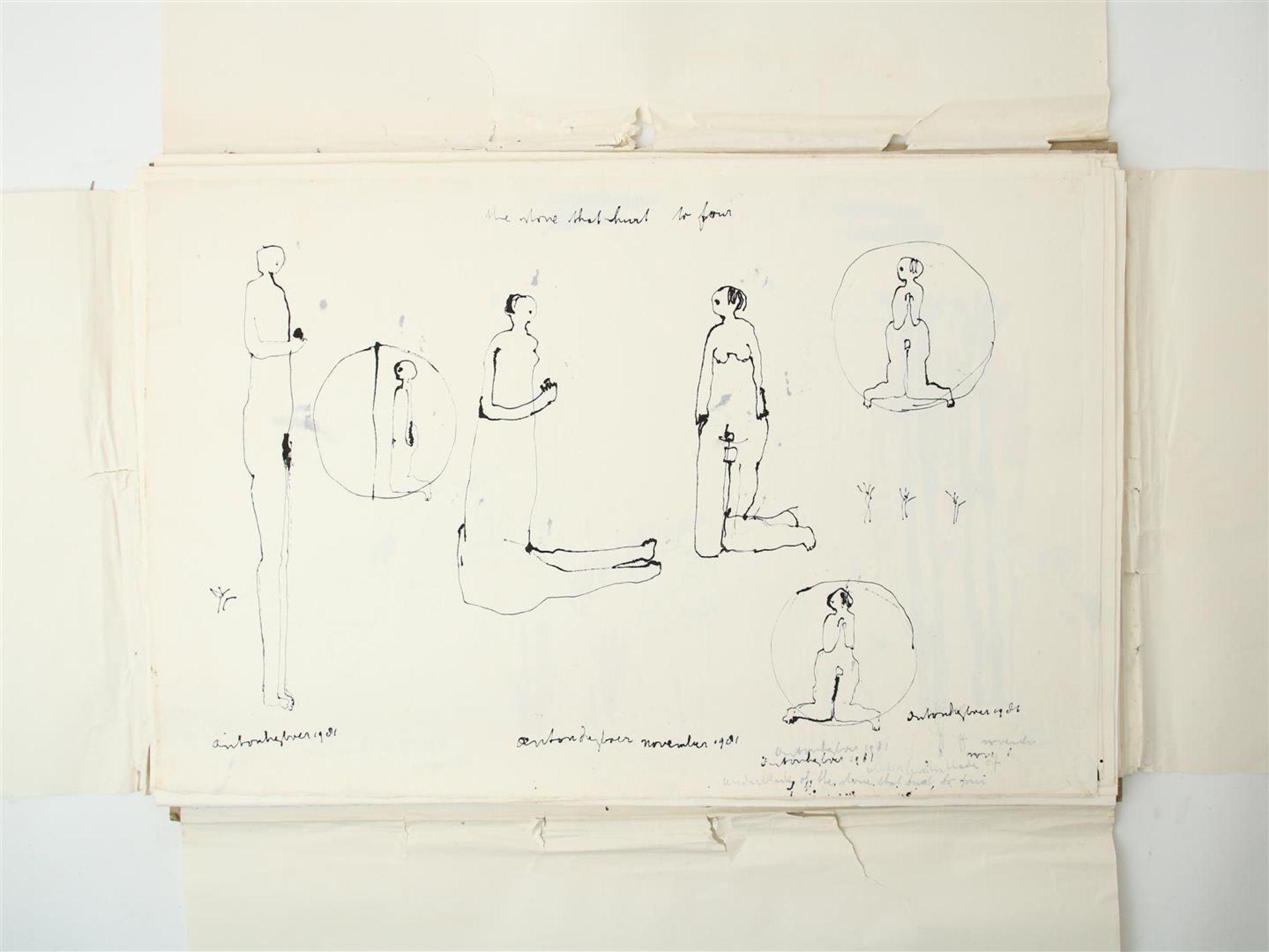 Anton Heyboer (1924-2005) Folder with 61 unique drawings, all signed and dated, Indian ink / - Image 23 of 29