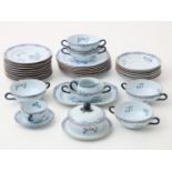 35 porcelain tableware pieces, Rorstrand East Indies