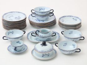 35 porcelain tableware pieces, Rorstrand East Indies