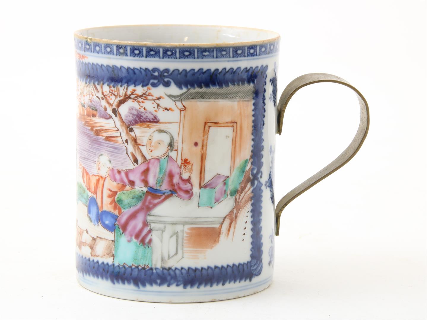 Kanton mug with figures in landscape