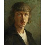Henk, Helmantel (1945-) Portrait of a young man, probably self-portrait, signed and dated 1978,