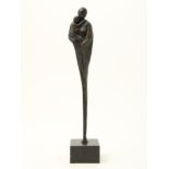 Elly du Clou-Bruggeman (1953-) "Mother's love", unsigned, bronze, height 45 cm. (certificate of