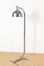 Chrome-plated steel floor lamp, design: F. Helgen