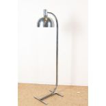 Chrome-plated steel floor lamp, design: F. Helgen 