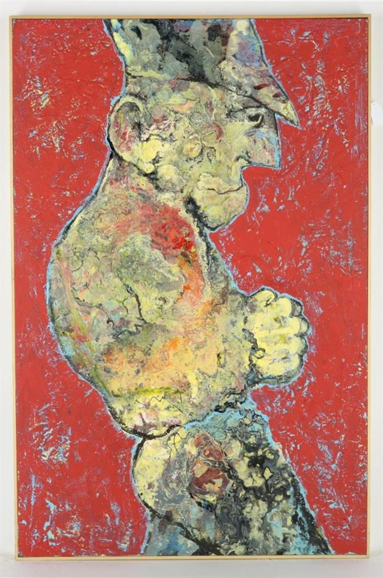 Ninke Kast (1926-2022) 'Street Fighter', signed and dated 2000 on the reverse, board 122 x 80 cm. - Image 2 of 3