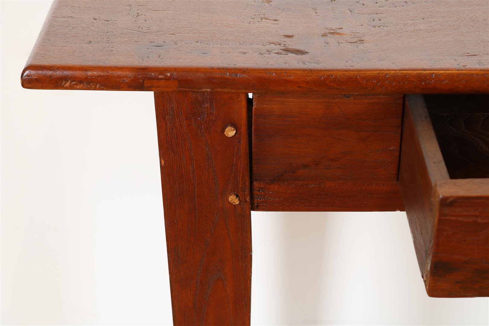 Teak console table with 2 drawers, on tapered legs, Indonesia, 75 x 148 x 40 cm. - Image 3 of 5