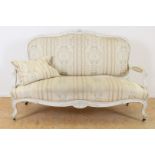 White Louis XV style sofa 