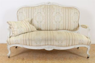 White Louis XV style sofa