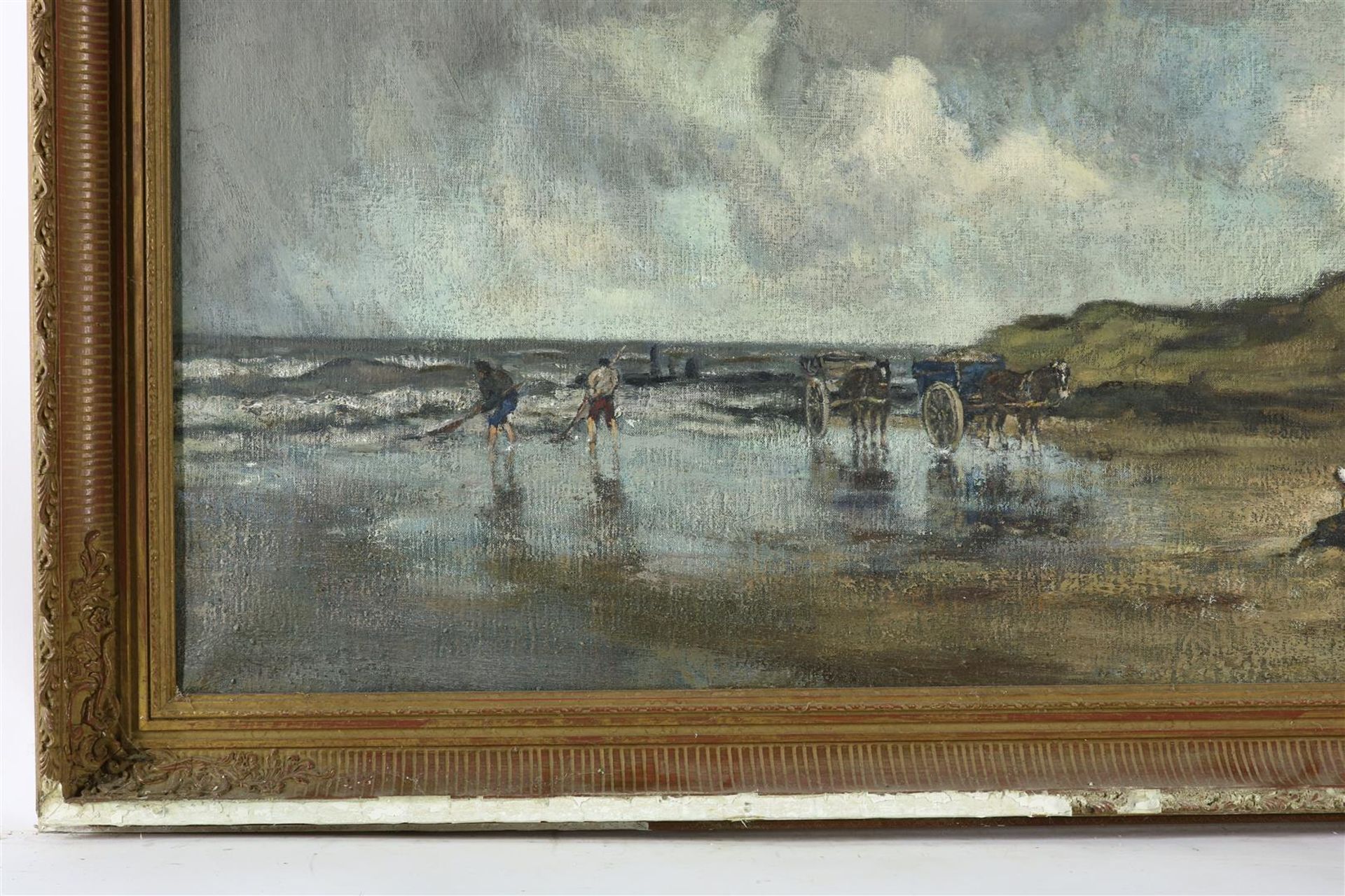 Klaas Poel de Beach view, signed bottom right, canvas, 100 x 130 cm. - Image 4 of 5