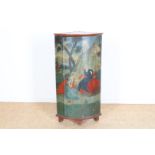 Polychrome painted corner cabinet, Ameland Holland 