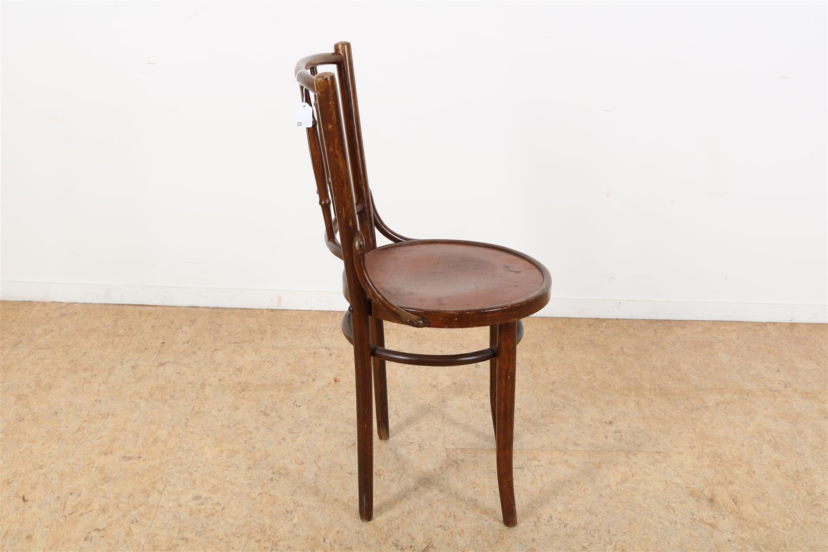 Beech wood Thonet-style chair, with illegible stamp on the bottom, possibly Austria, approx 1920. - Image 2 of 3