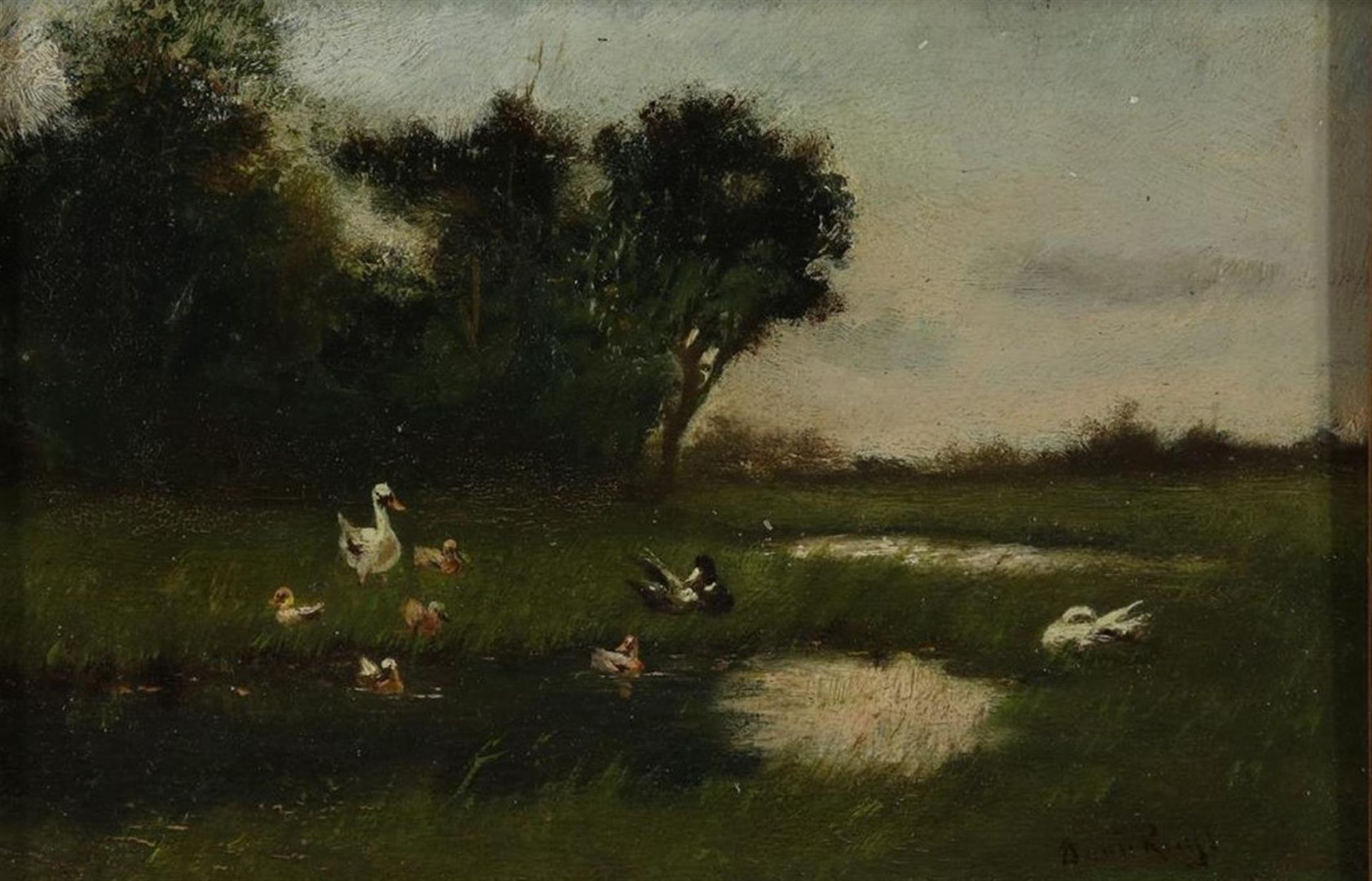 Ruijs, Daniel Rudolph. Ducks at the water's edge