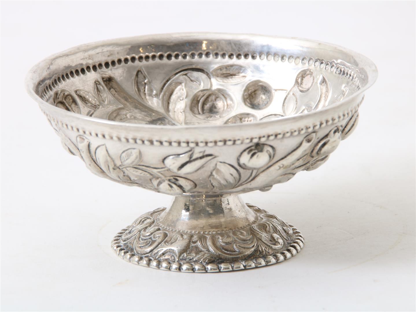 Silver cream bowl, late 19th century with pseudo hallmarks, 127 grams