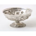 Silver cream bowl, late 19th century with pseudo hallmarks, 127 grams