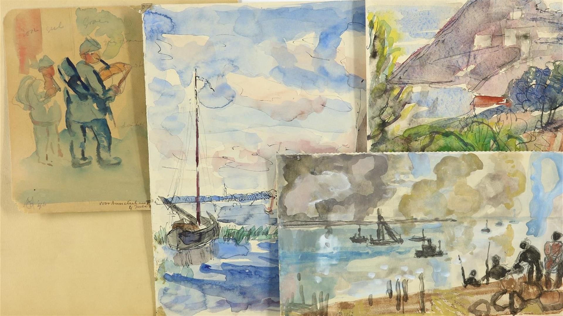 Moor, Christian de, 5 watercolours  - Bild 4 aus 4