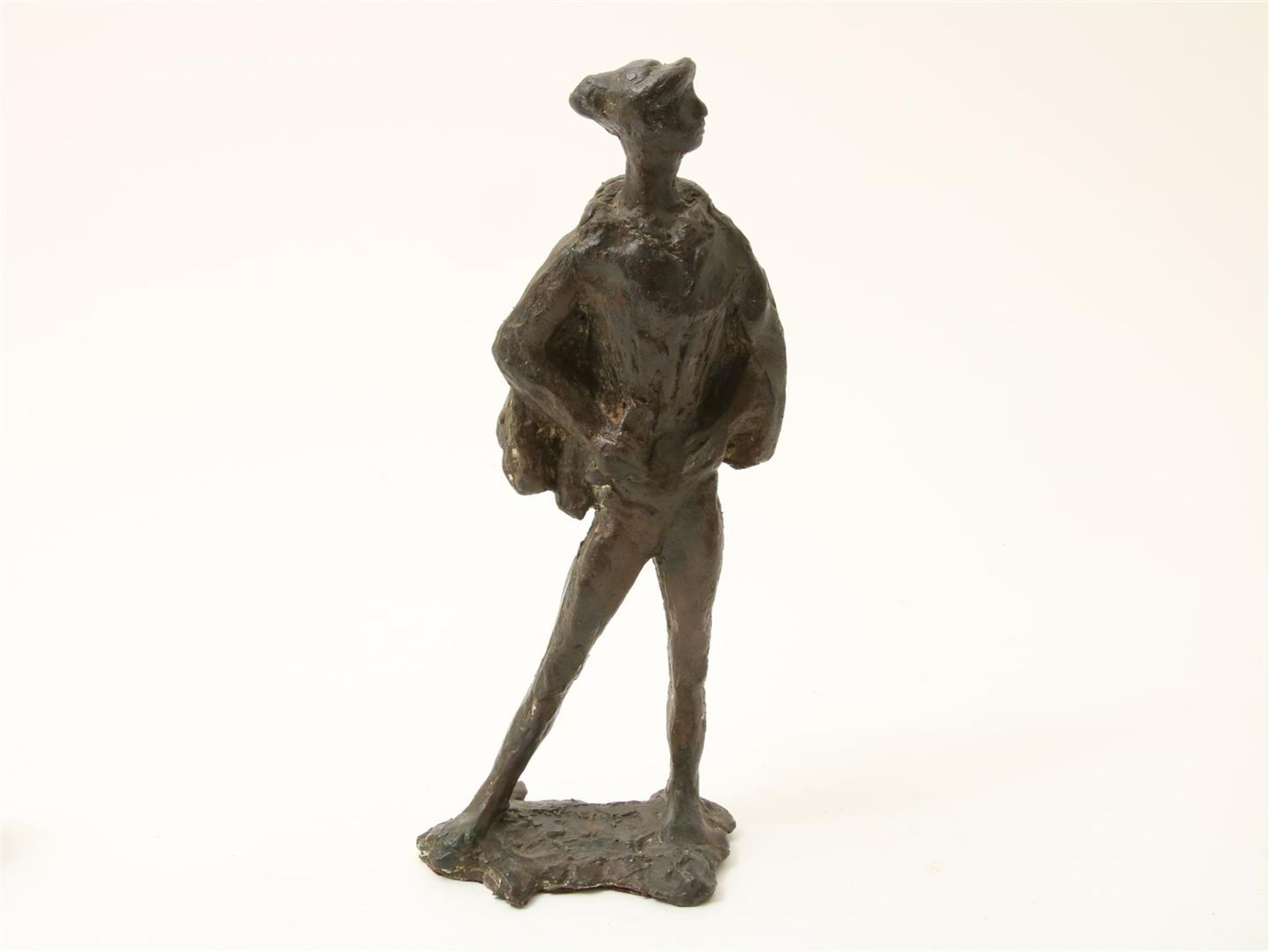 Marius van Beek (1921-2003) Francois Villon, French poet (1431-1463), bronze sculpture, signed on