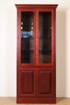 Oak veneered modern display cabinet