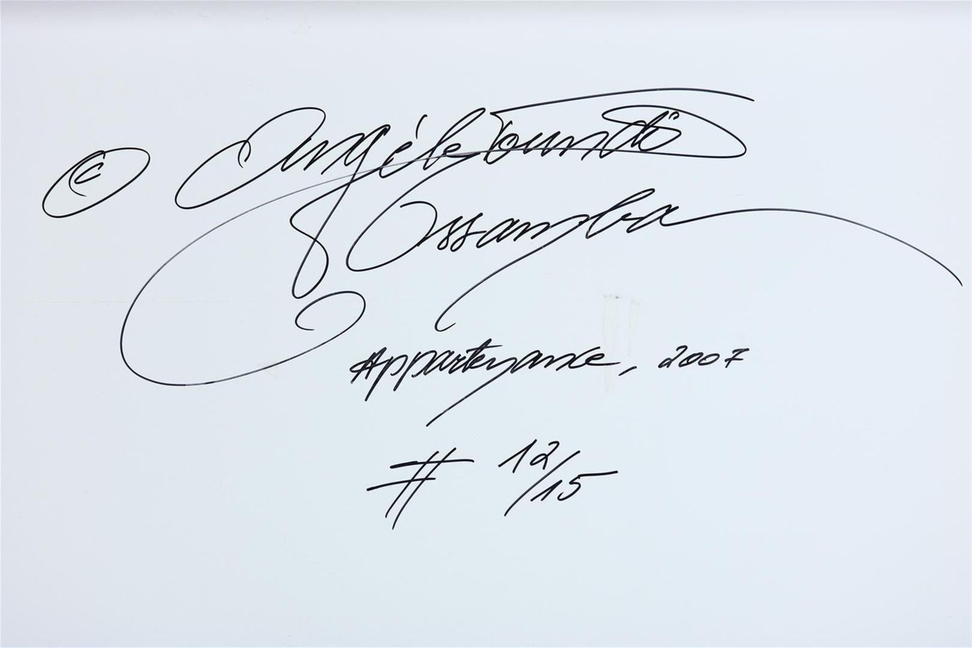 Angèle Etoundi Essamba (1962-) 'Appartenance', verso signed and dated 2007, photo on dibond 12/15, - Image 4 of 4