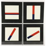 Jo Niemeyer (1946-) Modern composition, series of four, signed lower right and numbered 27/90,