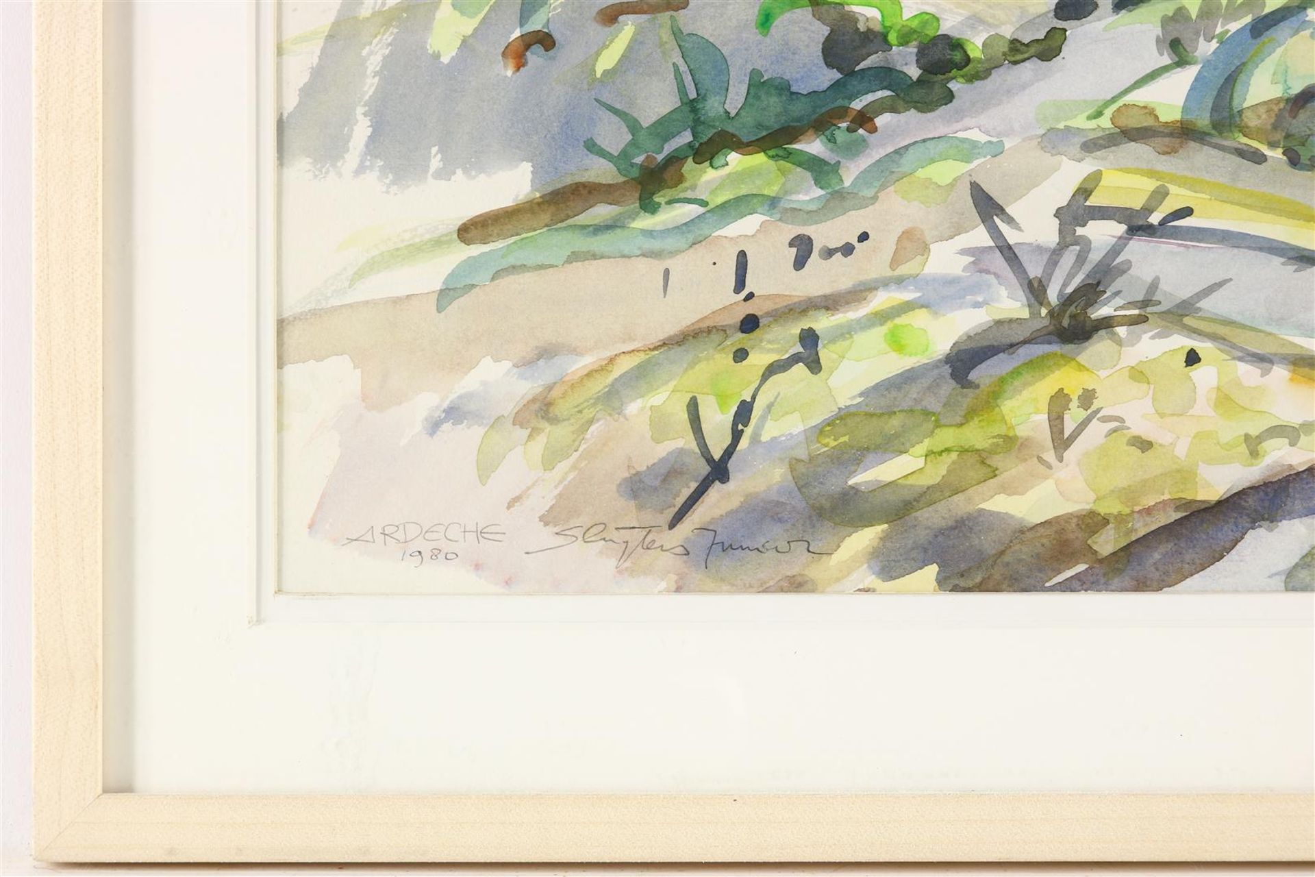 Jan Sluijters jr. (1914-2005) French landscape in Ardeche, signed and dated 1980 lower left. - Image 3 of 4